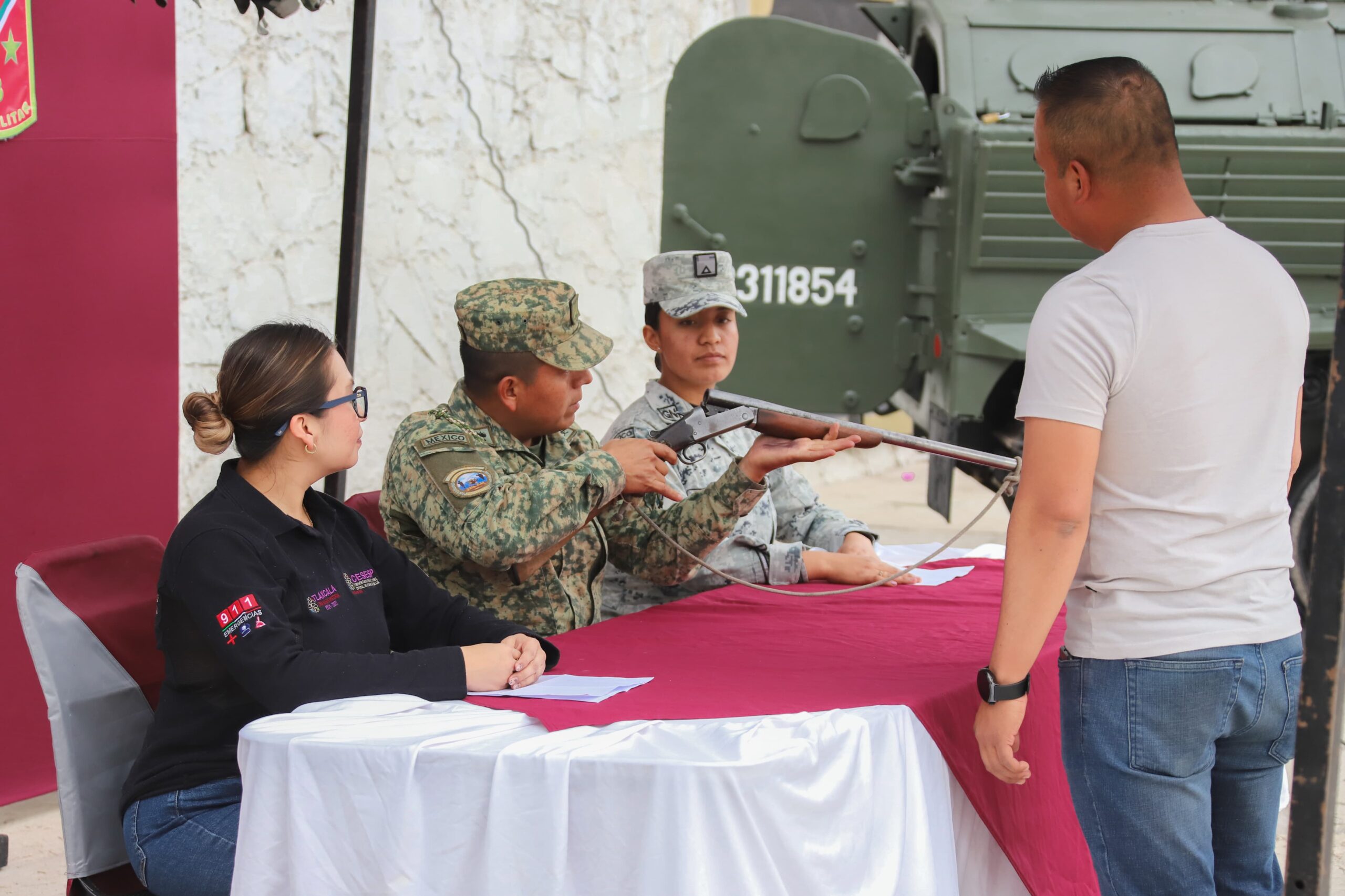 Anuncian defensa y SESESP campaña "¡Sí al desarme, sí a la paz!" en Tlaxcala