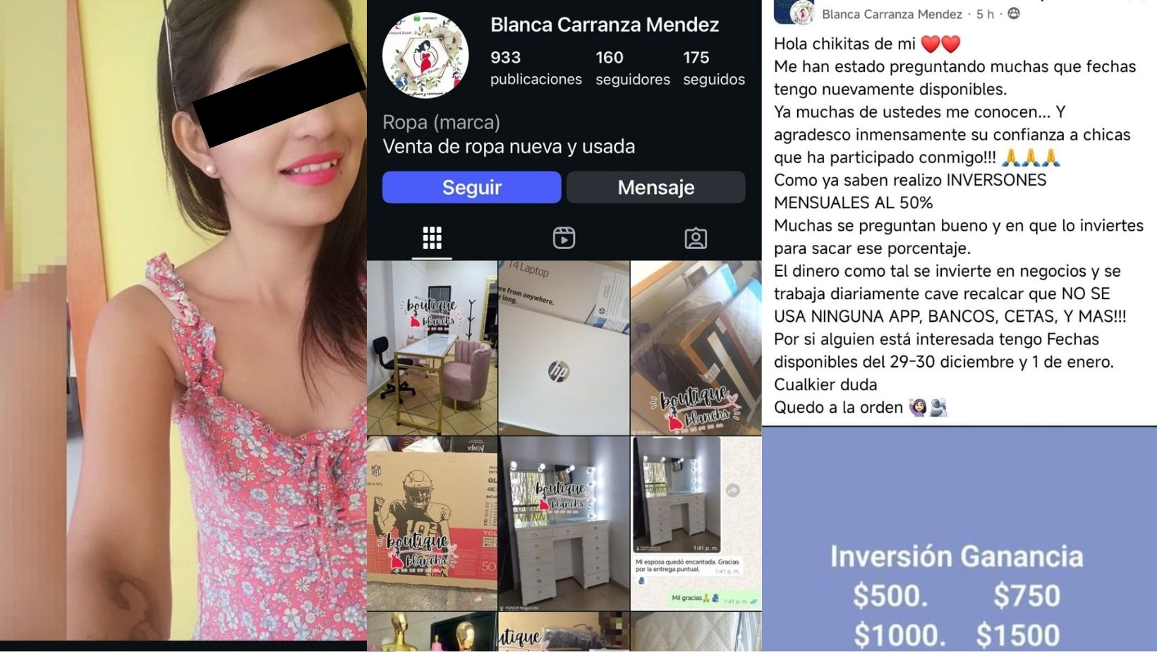 ¡Alerta de estafa piramidal! Blanca N. La "inversionista" fantasma