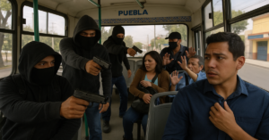 Crisis en Puebla: tercer lugar nacional en asaltos a transporte
