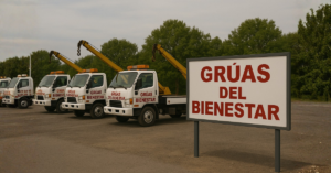 Llegan las grúas del Bienestar a Puebla